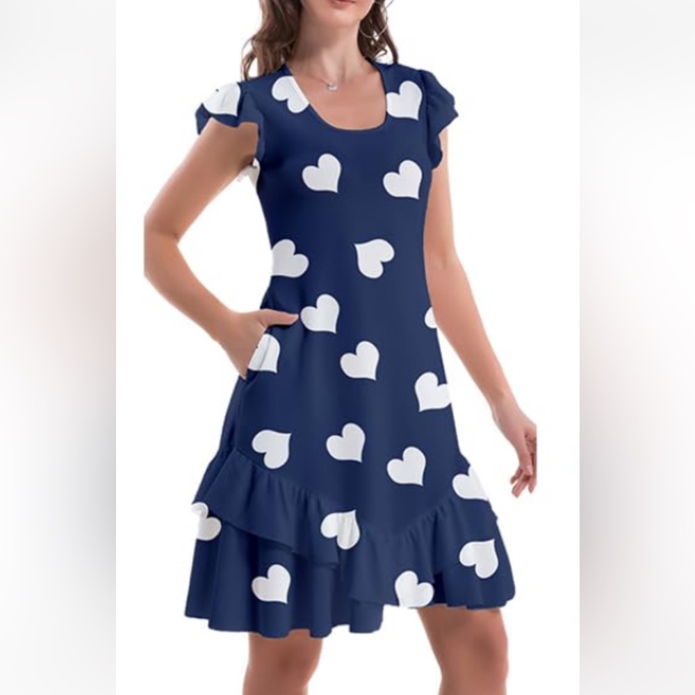 Yishiwei NWT Sleeveless Ruffle Hem Dress - size L